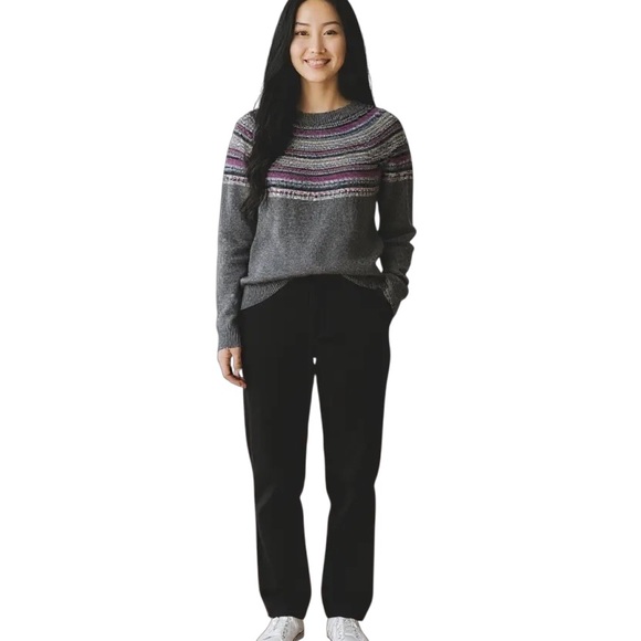 J. Jill Charcoal Sweater with Pink Accents M NWT - Picture 1 of 8